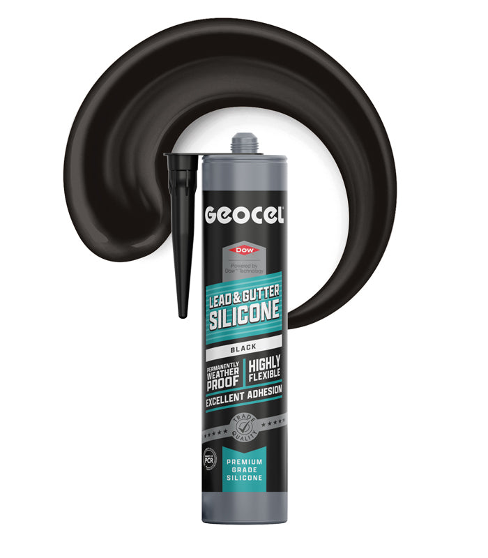 Geocel Lead and Gutter Silicone 300ml Cartridge - Black