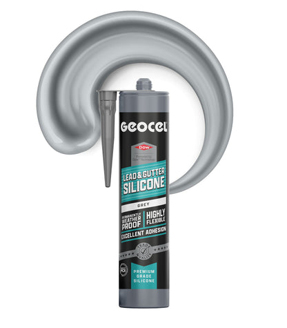 Geocel Lead and Gutter Silicone 300ml Cartridge - Grey