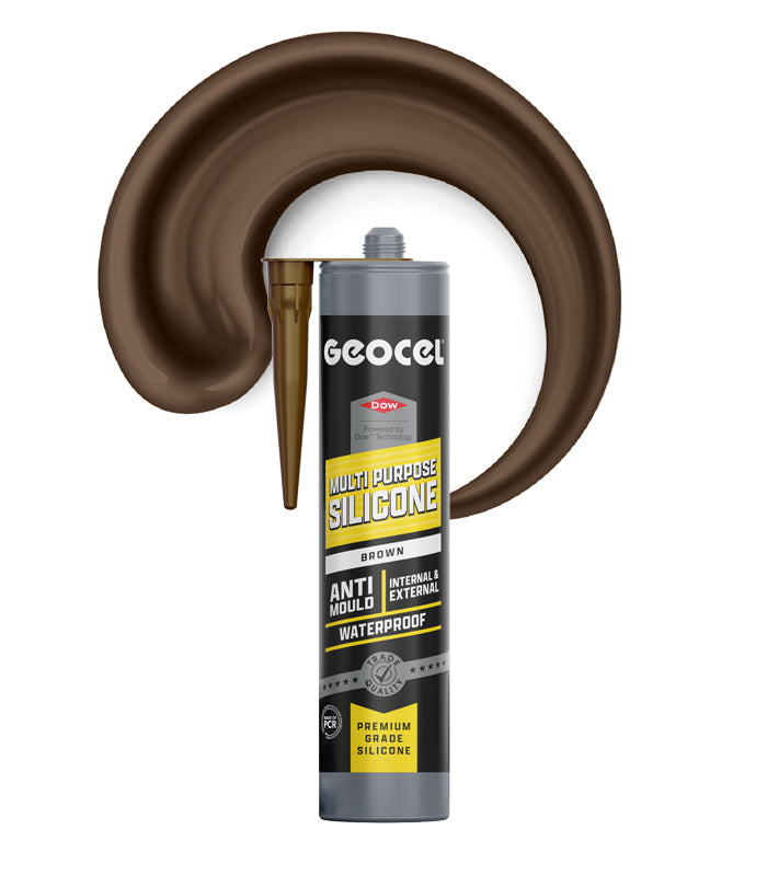 Geocel Multi Purpose Silicone 290ml Cartridge - Brown