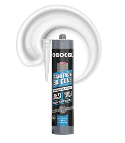 Geocel Sanitary Silicone 300ml Cartridge - White