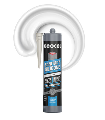 Geocel Sanitary Silicone 300ml Cartridge - Clear