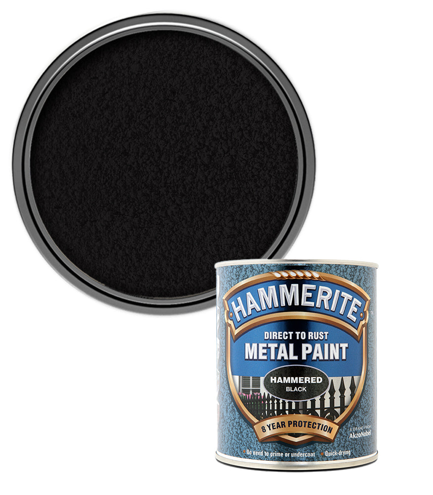 Hammerite - Hammered Direct To Rust Metal Paint - 750ML - Black