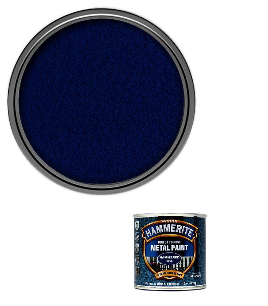 Hammerite - Hammered Direct To Rust Metal Paint- 250ML - Blue