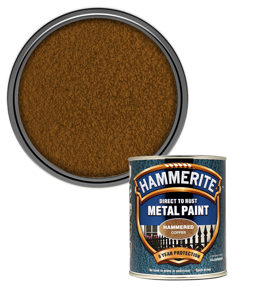 Hammerite - Hammered Direct To Rust Metal Paint - 750ML - Copper