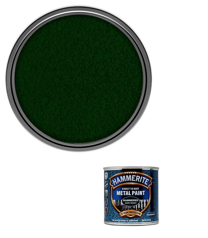 Hammerite - Hammered Direct To Rust Metal Paint- 250ML - Dark Green