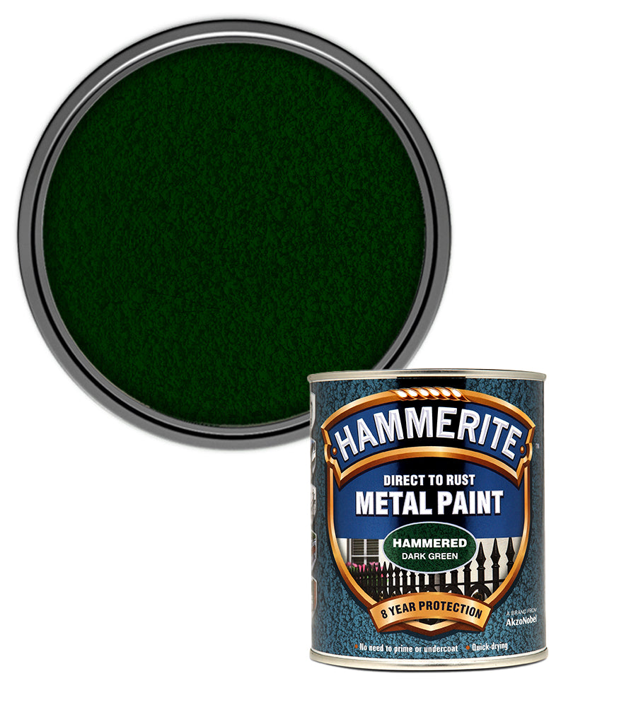 Hammerite - Hammered Direct To Rust Metal Paint - 750ML - Dark Green
