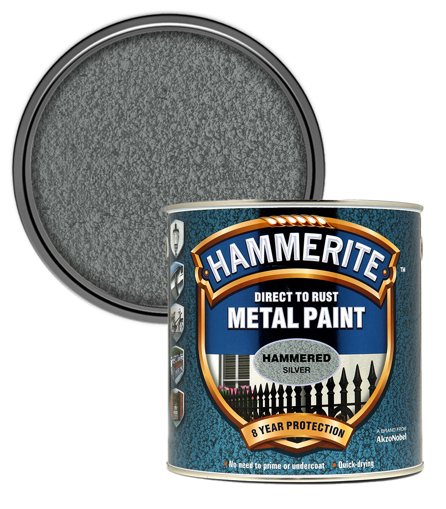 Hammerite - Hammered Direct To Rust Metal Paint- 2.5L - Silver