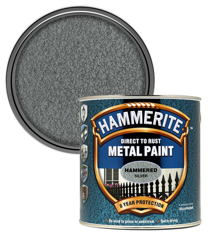 Hammerite - Hammered Direct To Rust Metal Paint- 2.5L - Silver