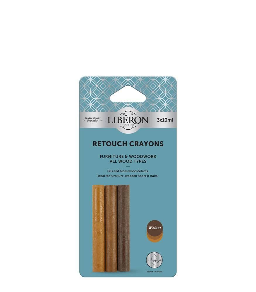 Liberon Retouch Crayons - Walnut - 3 x 10ml