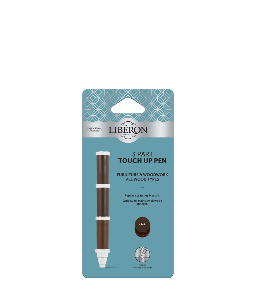 Liberon 3-Part Scratched Furniture Touch Up Pen - Oak