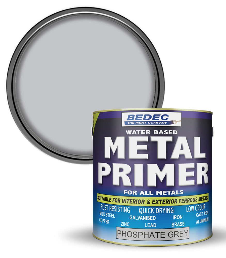 Bedec All Metals Primer Paint - Phosphate Grey - 2.5 Litre