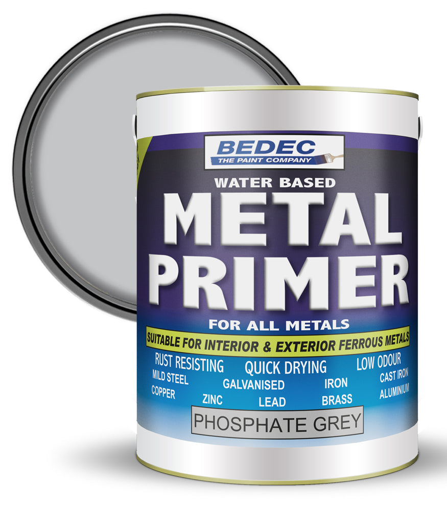 Bedec All Metals Primer Paint - Phosphate Grey - 5 Litre