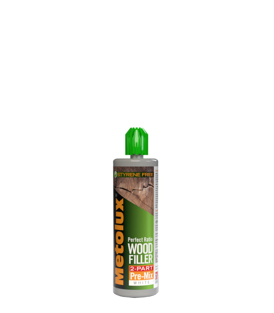 Metolux Pre Mixed Two Part Wood Filler 300g - White
