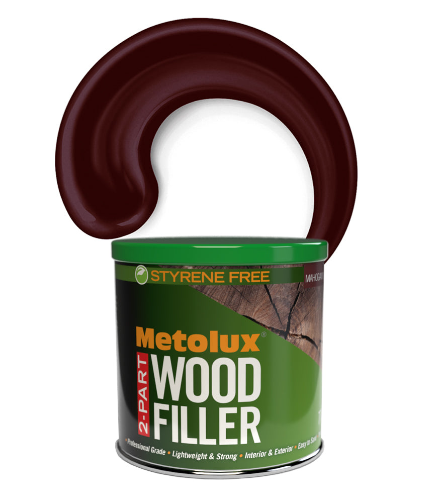Metolux 2 Part Wood Filler - Mahogany - 770ml