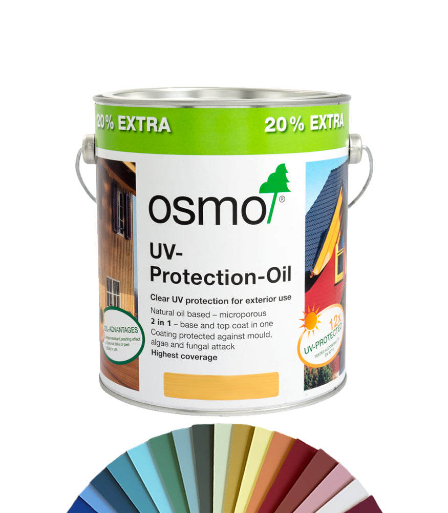 Osmo UV Protection Oil Satin Extra - 2.5L +20% Extra Free - Tinted Mixed Colour