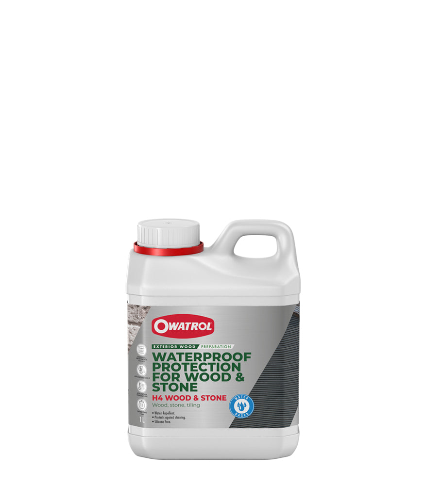 Owatrol H4 Wood and Stone Colourless Waterproofing - 1 Litre