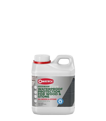 Owatrol H4 Wood and Stone Colourless Waterproofing - 1 Litre