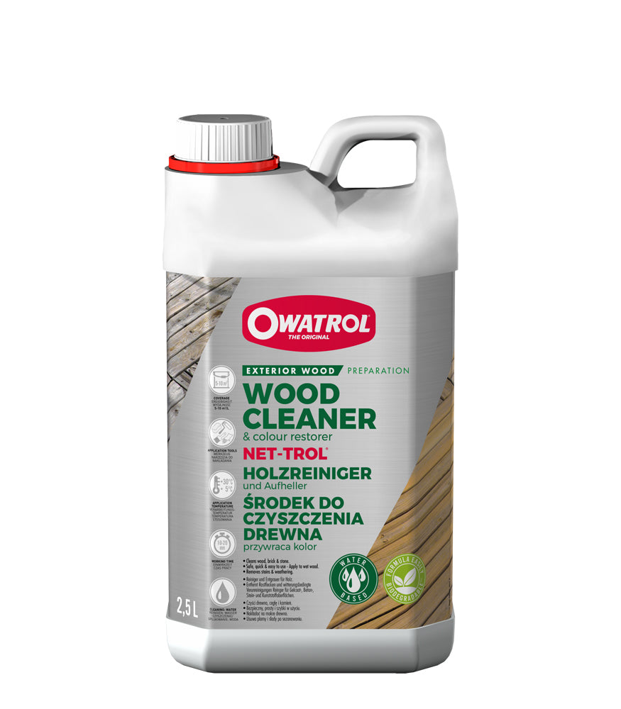 Owatrol Net-Trol Wood Cleaner and Colour Restorer - 2.5 Litre