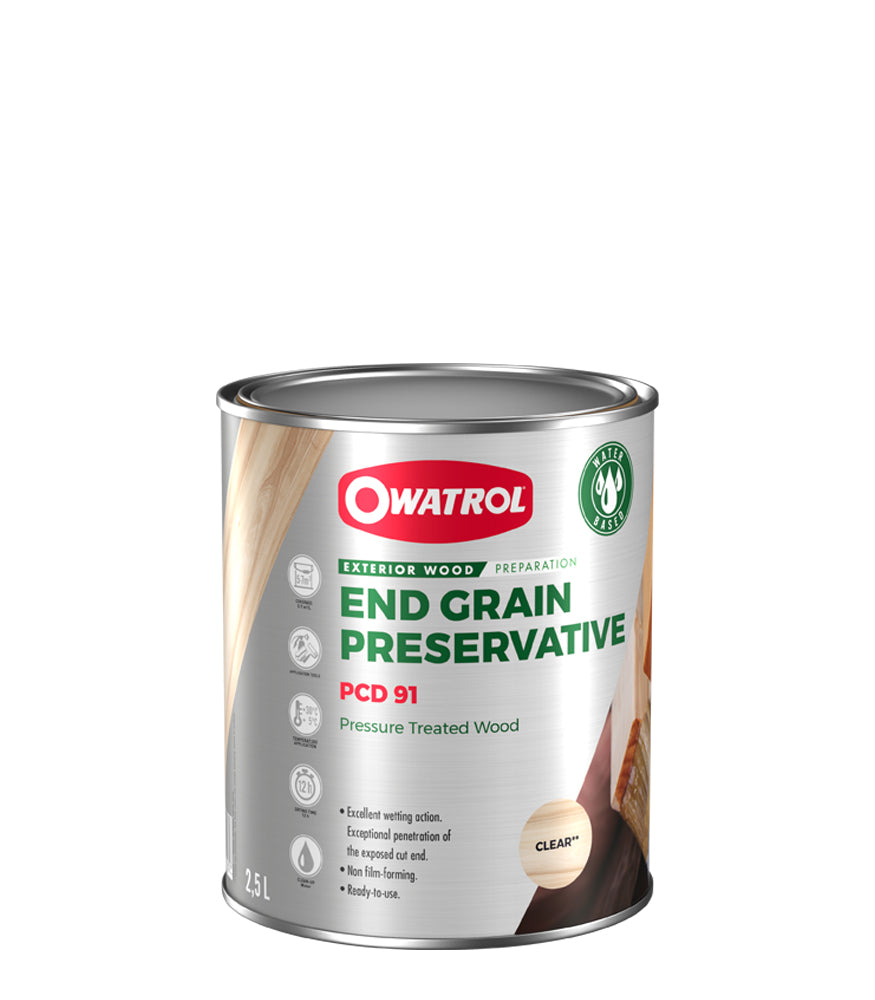 Owatrol PCD 91 End Grain Preservative for Cut Board - Clear - 2.5 Litre