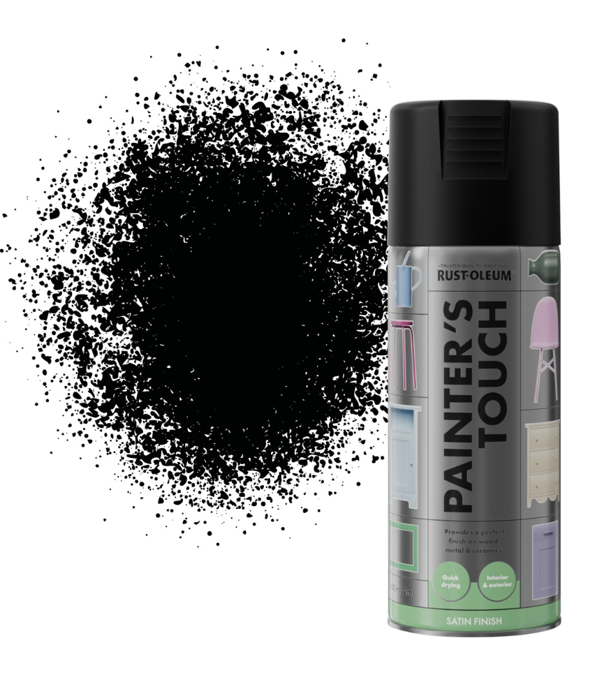 Rust-Oleum Painter’s Touch Spray Paint 400ml Satin - Black
