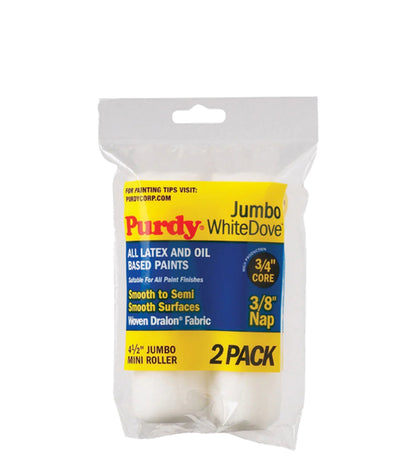 Purdy White Dove Jumbo Roller Sleeve 3/8 Nap - 4.5 Inch - 2 Pack
