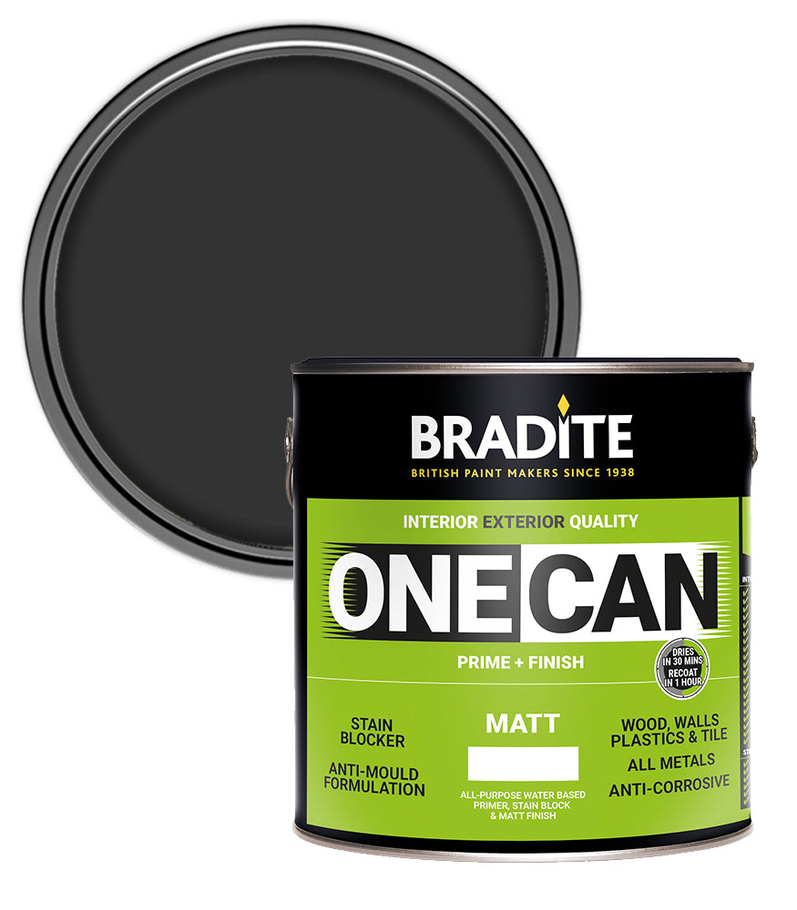 Bradite One Can Matt O63 Primer and Finish - Anthracite Grey - 2.5L
