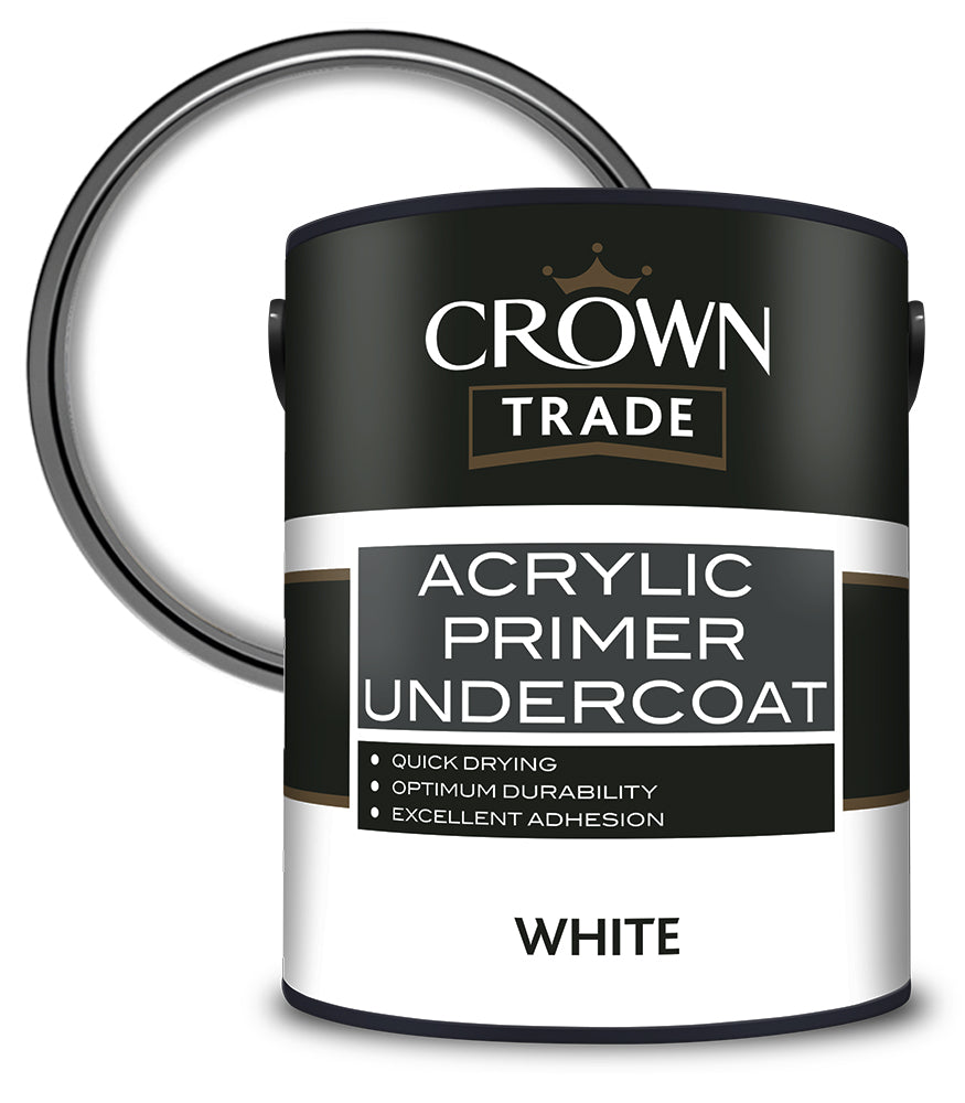 Crown Trade Acrylic Primer Undercoat - White - 5L