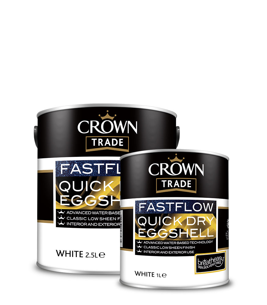 Crown Trade Fastflow Quick Dry Eggshell - White