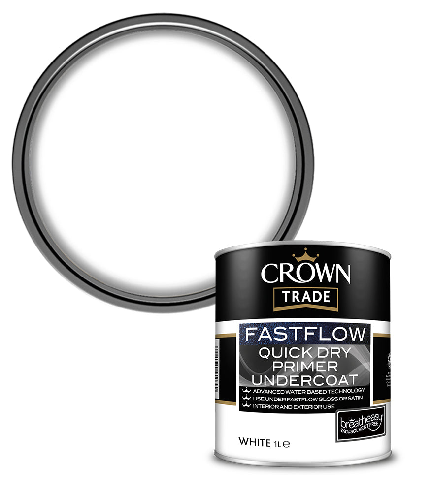 Crown Trade Fastflow Quick Dry Undercoat - White - 1L