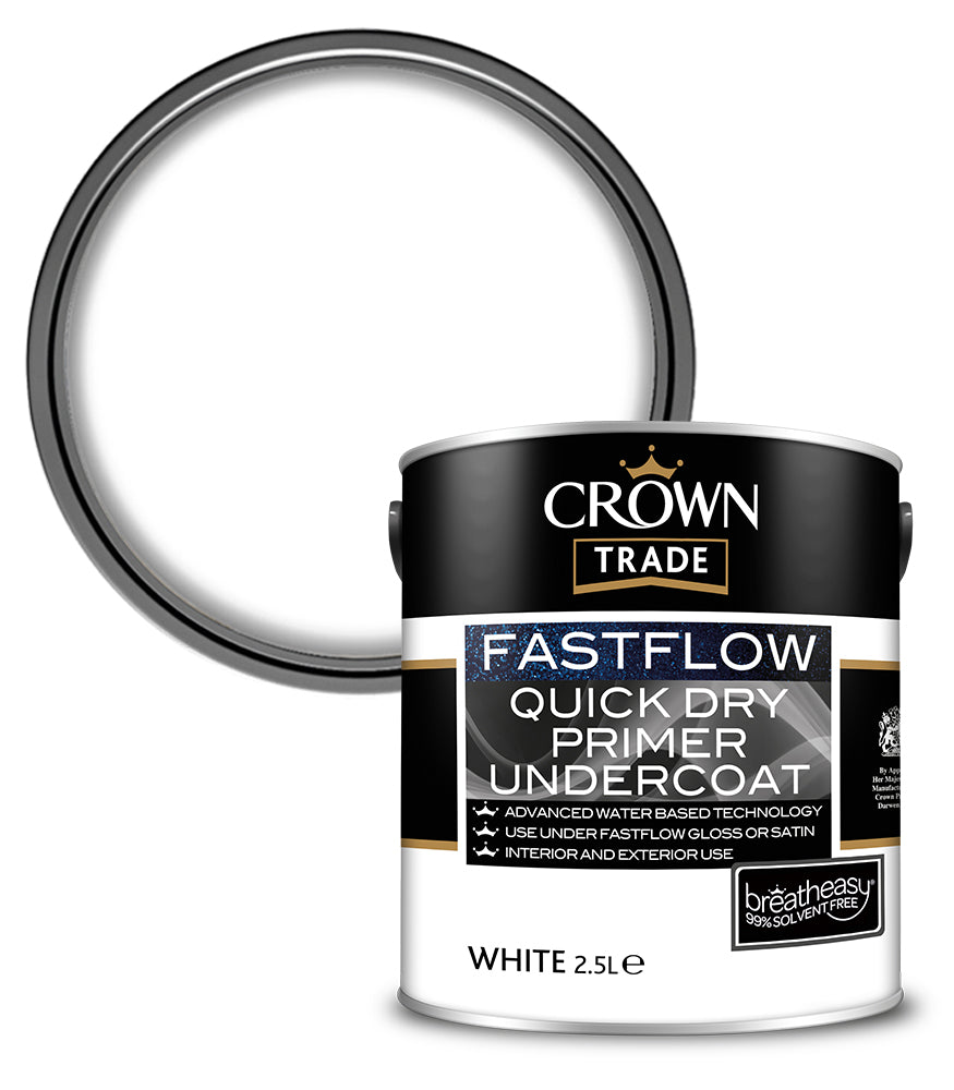 Crown Trade Fastflow Quick Dry Undercoat - White - 2.5L