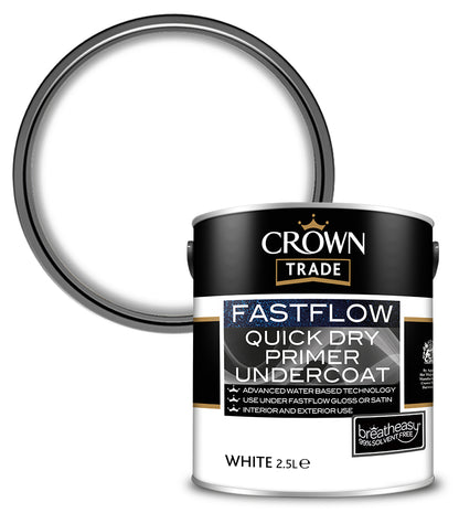 Crown Trade Fastflow Quick Dry Undercoat - White - 2.5L