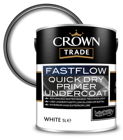 Crown Trade Fastflow Quick Dry Undercoat - White - 5L