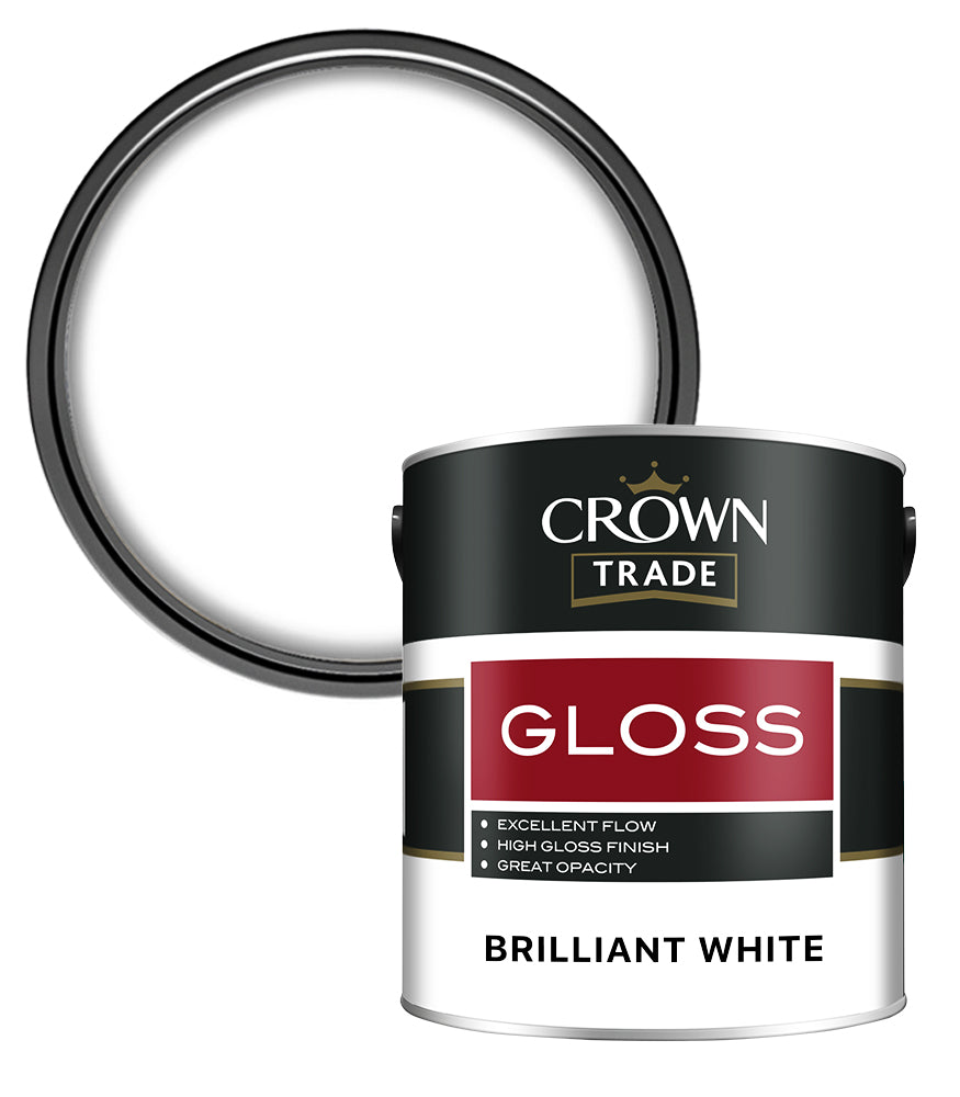 Crown Trade Gloss - Brilliant White - 2.5L