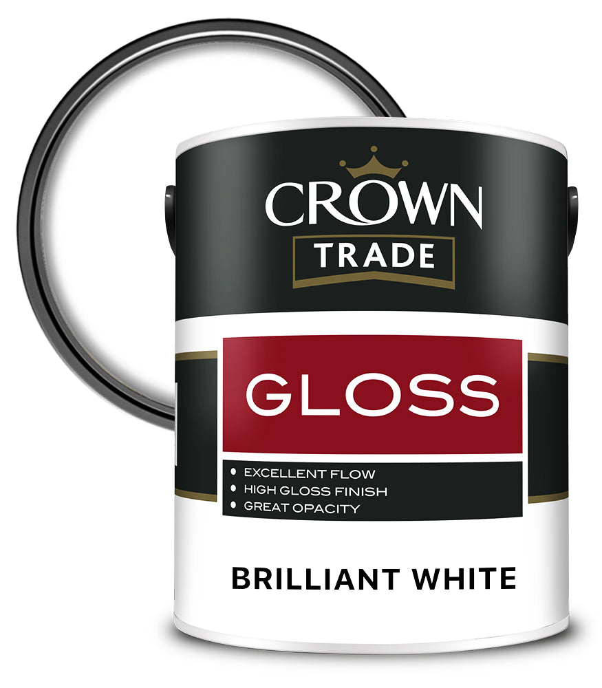 Crown Trade Gloss - Brilliant White - 5L