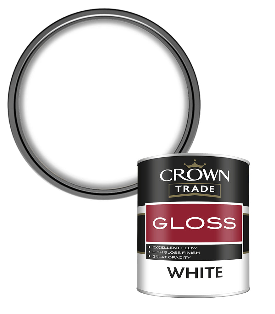 Crown Trade Gloss - White - 1L
