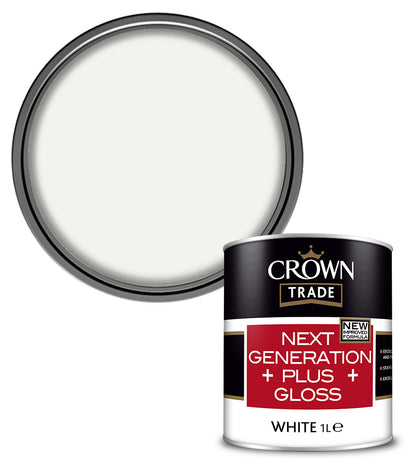 Crown Trade Next Generation Plus Gloss - White - 1L
