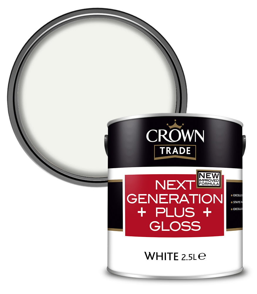 Crown Trade Next Generation Plus Gloss - White - 2.5L