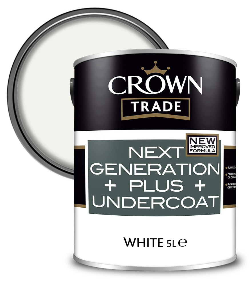 Crown Trade Next Generation Plus Undercoat - White - 5L