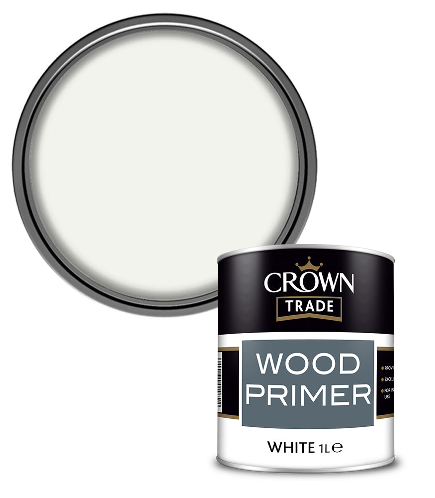 Crown Trade Wood Primer - White - 1L