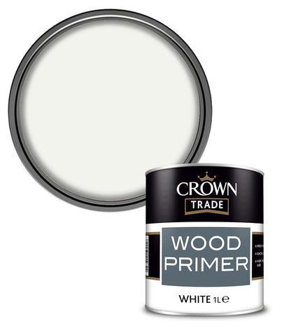 Crown Trade Wood Primer - White - 1L