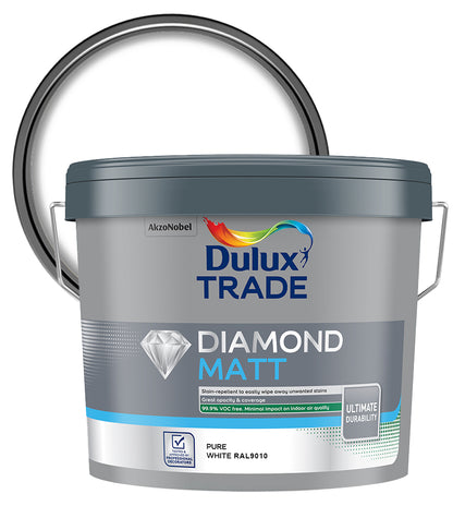 Dulux Trade Diamond Matt - Pure Brilliant White - 10L