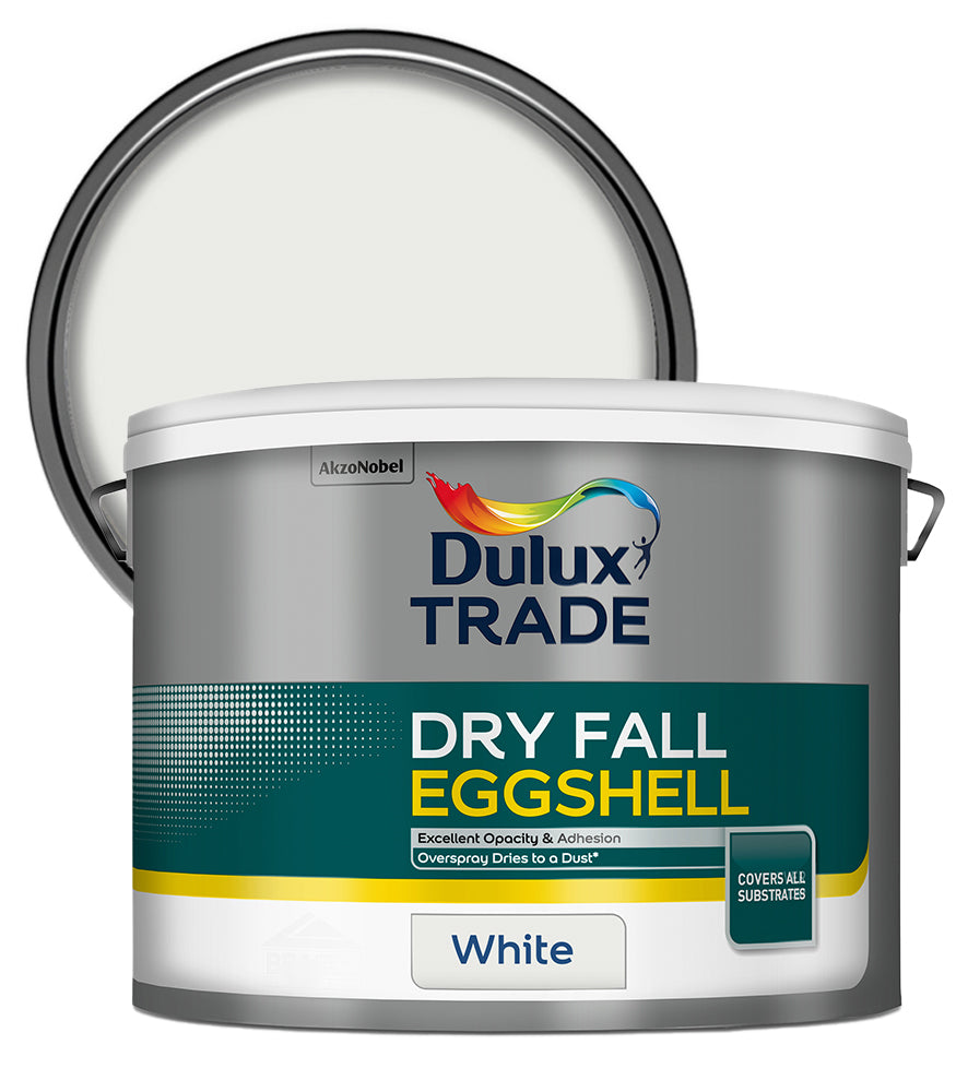 Dulux Trade Dry Fall Eggshell - White - 10 Litre