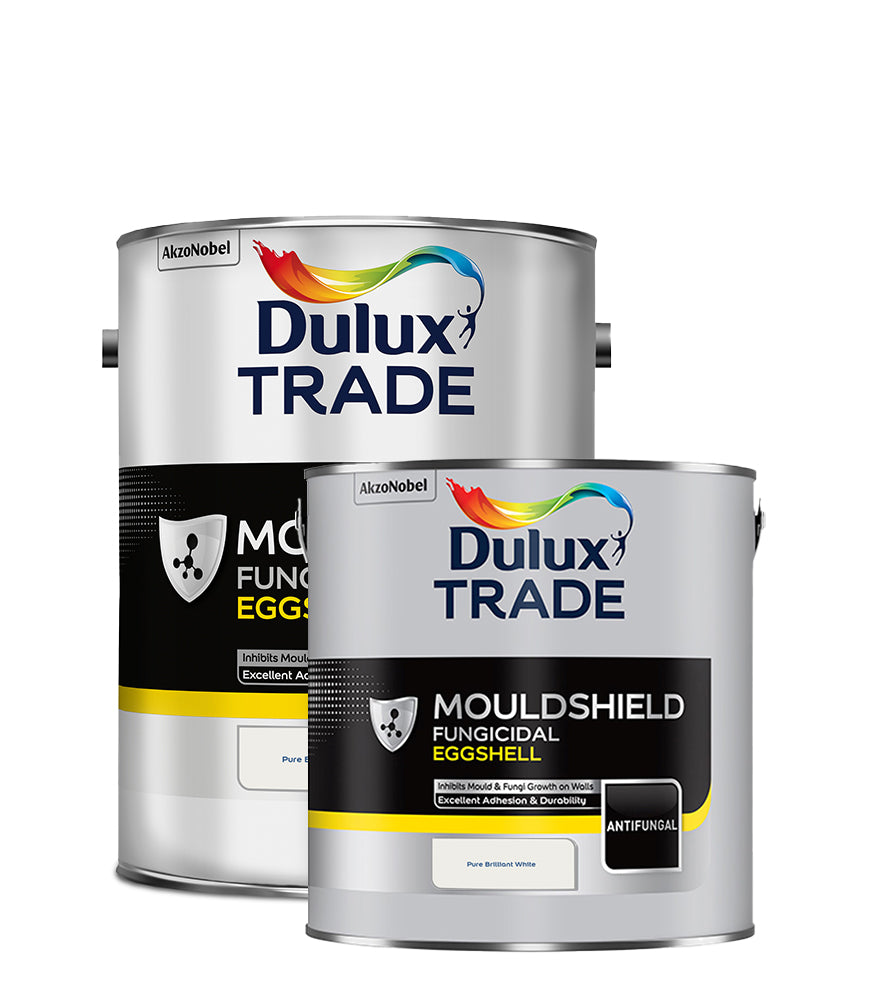 Dulux Trade Mouldshield Fungicidal Eggshell Paint- Pure Brilliant White