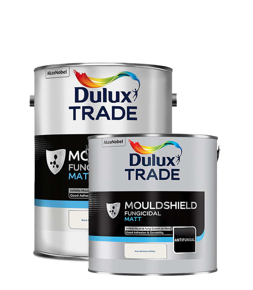 Dulux Trade Mouldshield Fungicidal Matt Paint - Pure Brilliant White