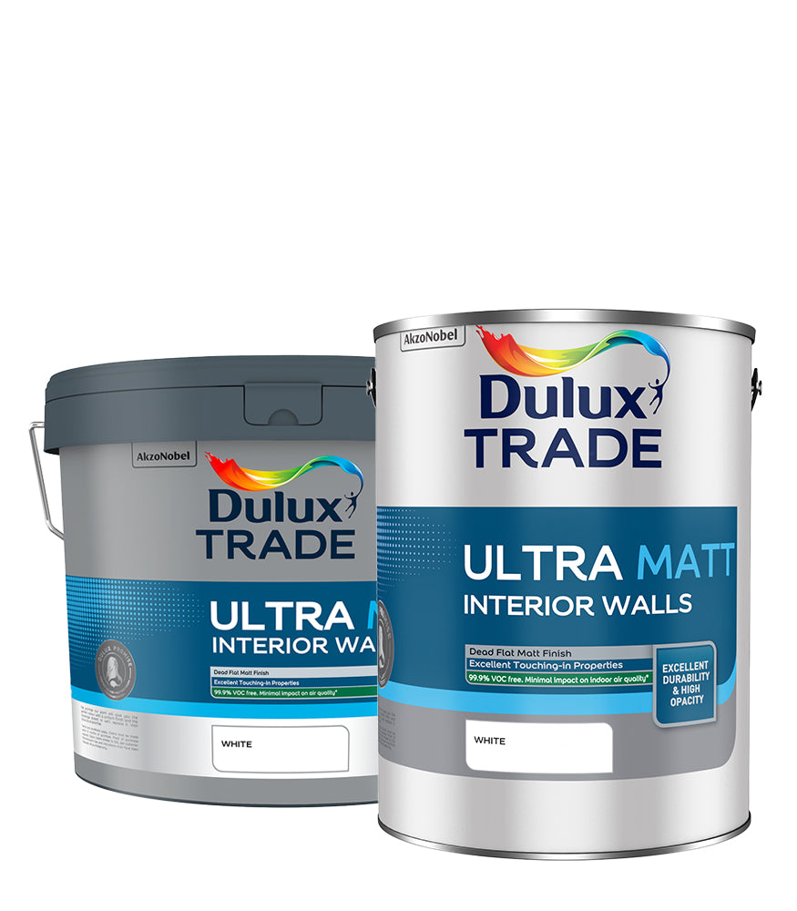 Dulux Trade Ultra Matt Interior Walls - White - 5 Litre - Tinted Colour Match