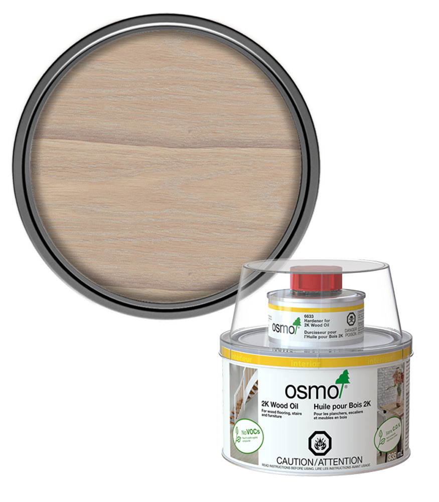 Osmo 2K Wood Oil Matt - Light Grey - 375ml