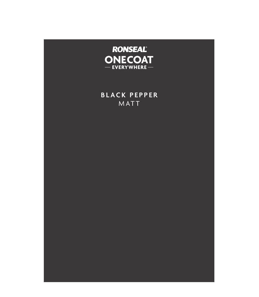 Ronseal One Coat Everywhere - Peel & Stick Tester - Black Pepper