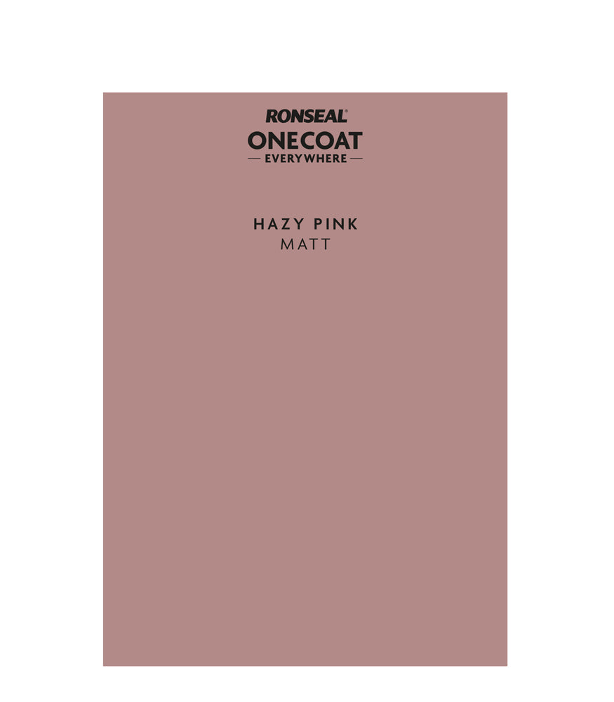 Ronseal One Coat Everywhere - Peel & Stick Tester - Hazy Pink
