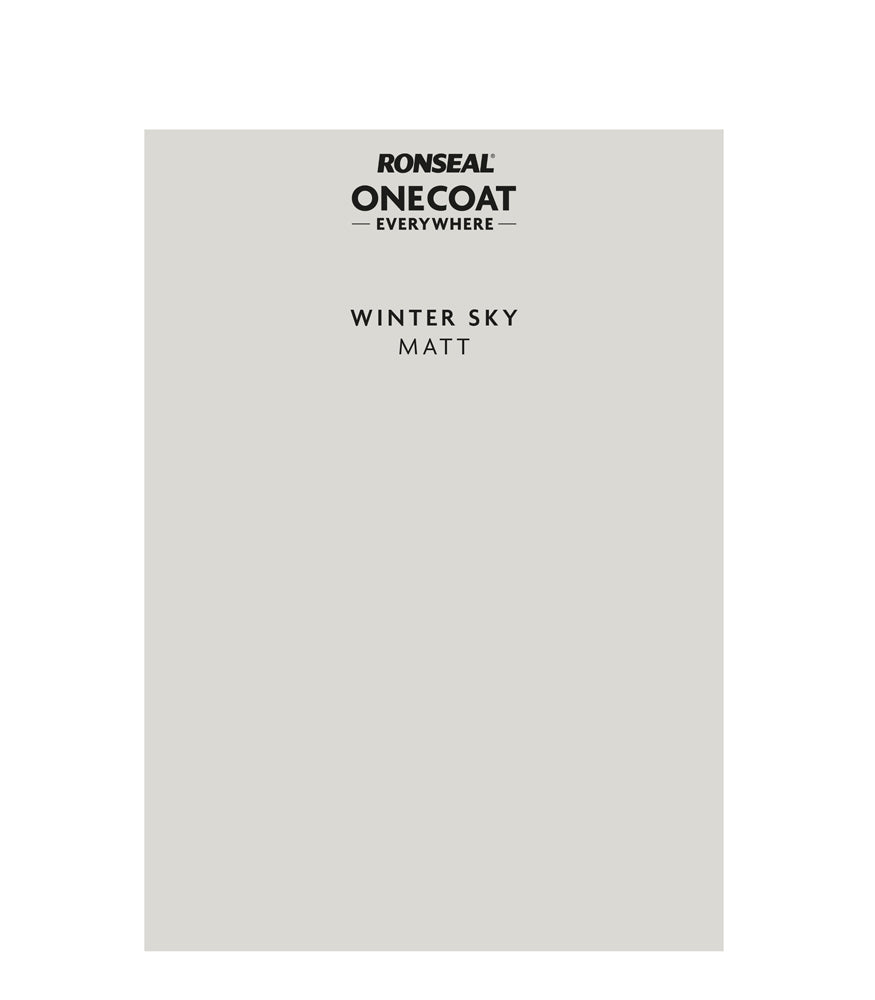 Ronseal One Coat Everywhere - Peel & Stick Tester - Winter Sky