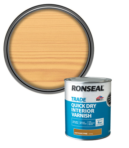 Ronseal Trade Quick Dry Interior Varnish - Antique Pine - 750ml